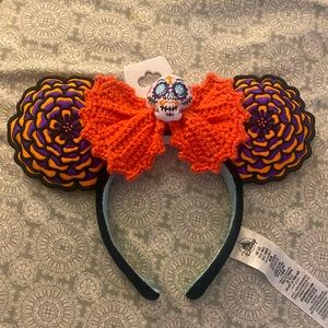 Disney Park Minnie Ears Coco Dia de Los Muertos Skull headband